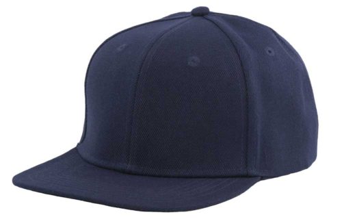 C6715 – Classic 100% Polyester Acrylic Flat Peak Snapback with plastic snap adjuster