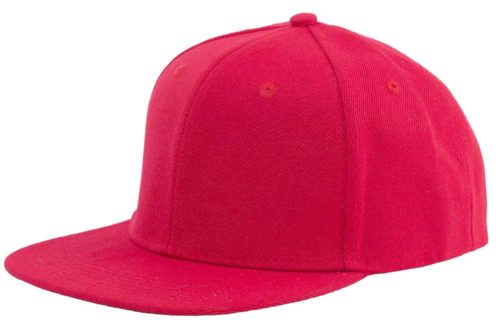 C6715 – Classic 100% Polyester Acrylic Flat Peak Snapback with plastic snap adjuster