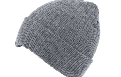 S0009 – 100% Acrylic Ribbed Knit Beanie with Turn-up