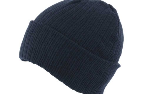 S0009 – 100% Acrylic Ribbed Knit Beanie with Turn-up