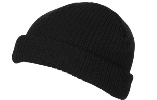 S0013 – 100% Acrylic ribbed knit short fit beanie with turn-up