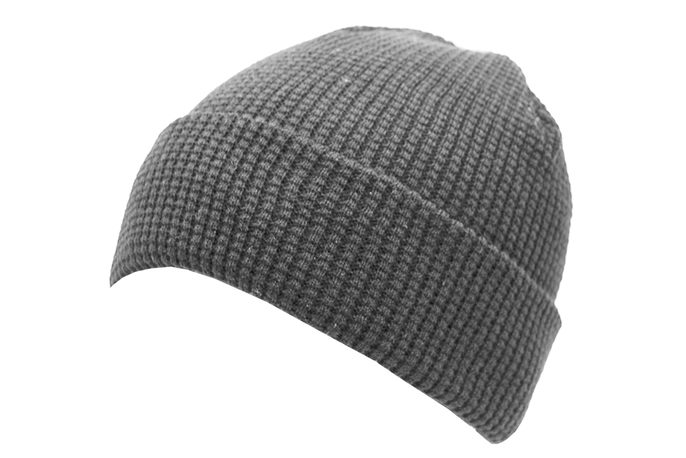 S0017 - 100% Acrylic Waffle Knit Beanie with Turn-up