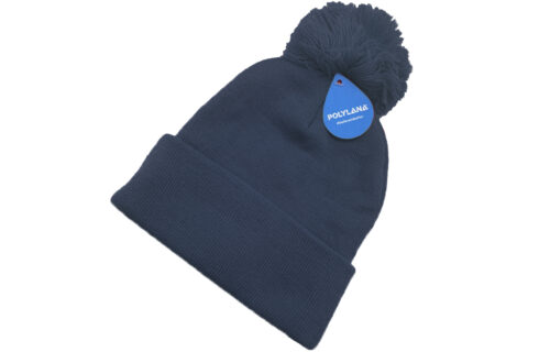 S0021 – Polylana knitted Bobble beanie with turn up.